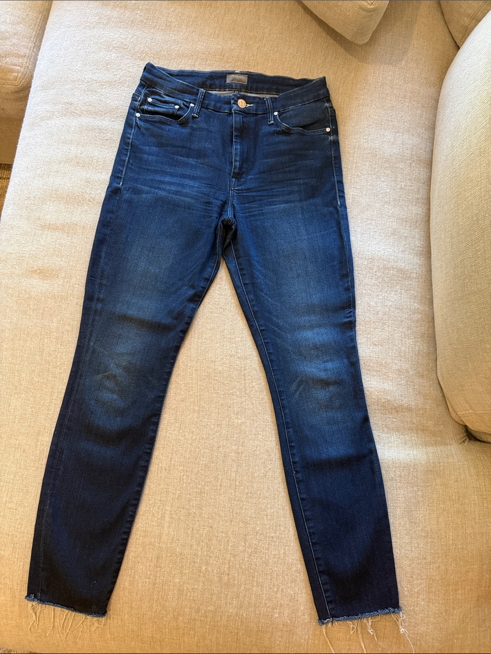 MOTHER Dark Indigo Skinny Jeans